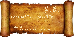 Hartyáni Bogdán névjegykártya